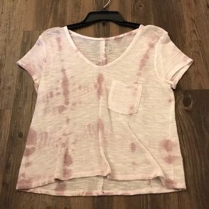 Knitted Purple Tie Dye v neck shirt